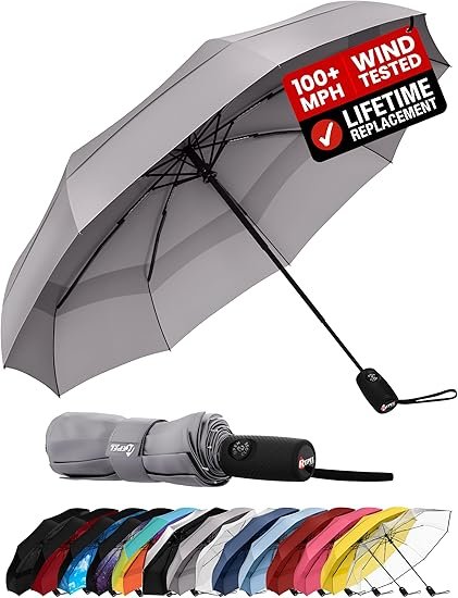 Lightweight umbrella fits car bag